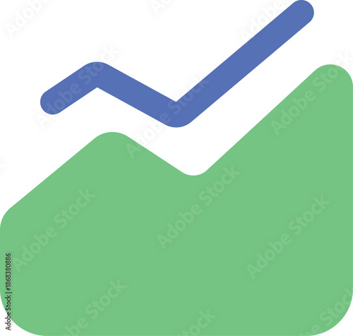 Rising green profit growth graph