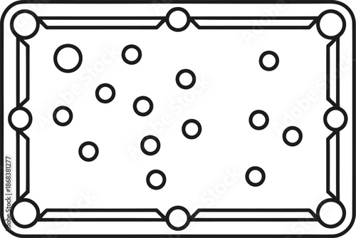 Illustrated pool table