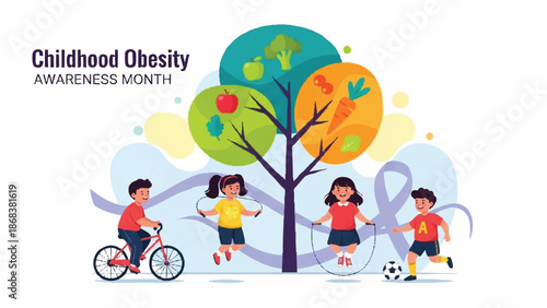 Childhood Obesity Awareness Month Healthy Lifestyle Activities.