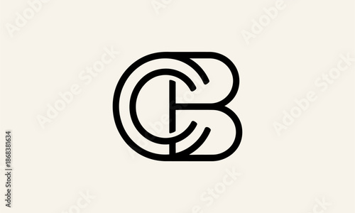 CB Letter Logo Vector Illustration , Initial CB Monogram Logo Design
