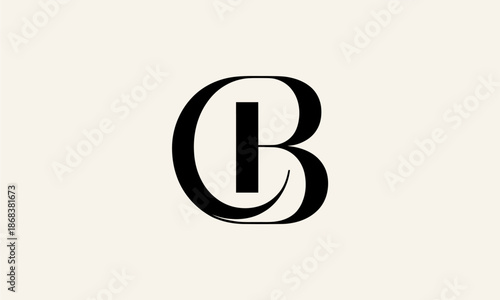 CB Letter Logo Vector Illustration , Initial CB Monogram Logo Design