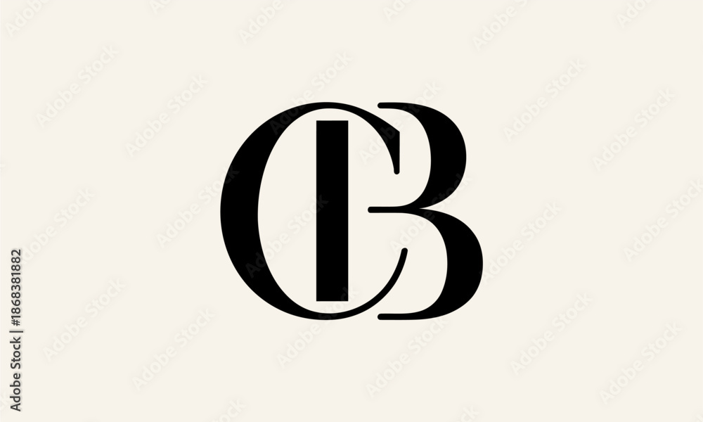 Fotografija CB Letter Logo Vector Illustration , Initial CB Monogram Logo Design