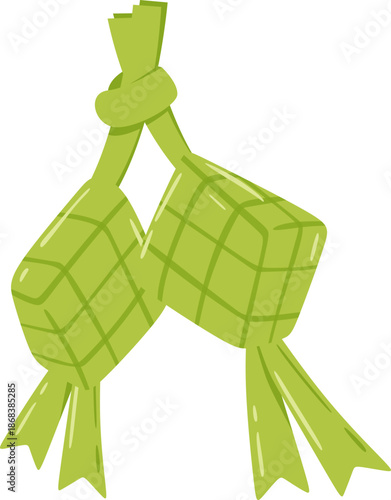 Ketupat Eid Mubarak Illustration