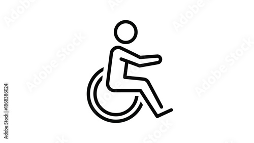 Simple icon of a person in a wheelchair.