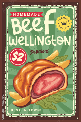 Delicious Homemade Beef Wellington Promotional Poster