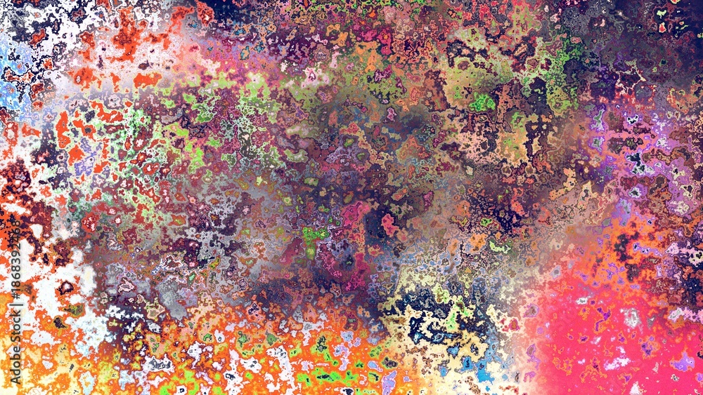 Fototapeta premium Abstract rust-like organic texture with vibrant marbled colors, corroded metal surface effect and expressive chaotic pattern
