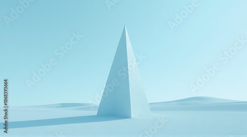Serene Landscape with Geometric Shape