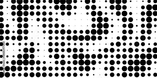 Abstract black and white halftone copy space.
