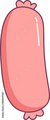 Sausage Whole Link Cartoon