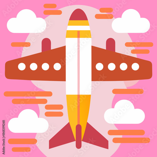 Illustrated rocket launch