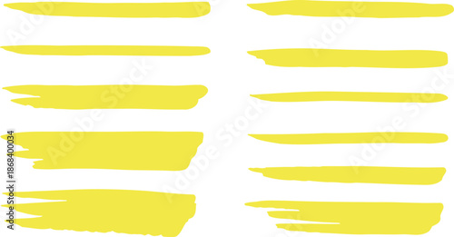 Set of colorful crayon brush strokes. Hand-drawn chalk underline and highlight elements for emphasis. Rough kid's scribble texture for design accent.