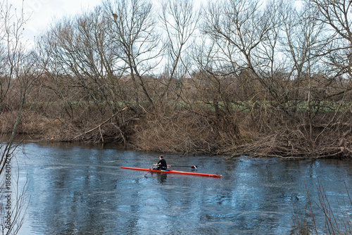 Morning rowing on the river wye