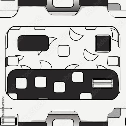 Black and white patterned phone case