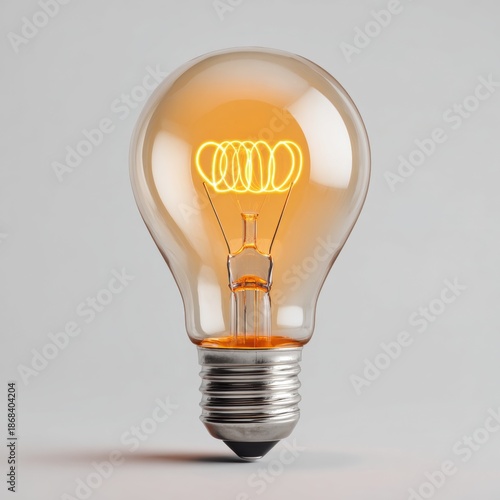 Creative Concept of Glowing Light Bulb with Unique Filament Design