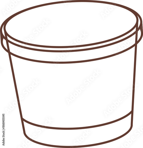 Container With Lid Line Art