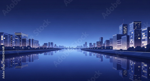 night view of the city