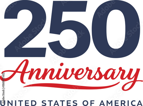 250 Anniversary United States Of America Patriotic Typography