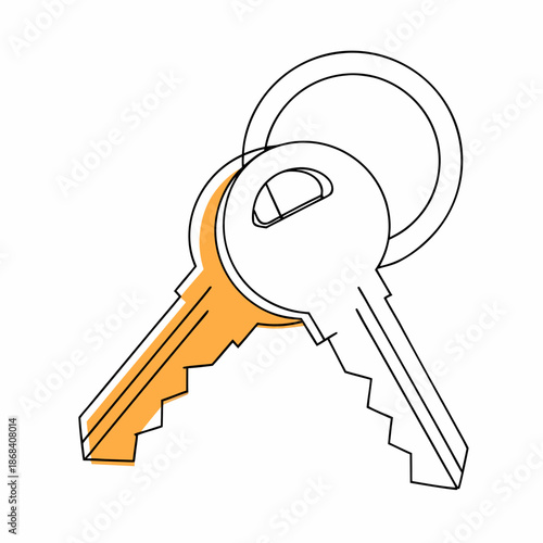 Two keys on a ring