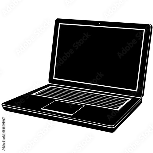 Modern black laptop