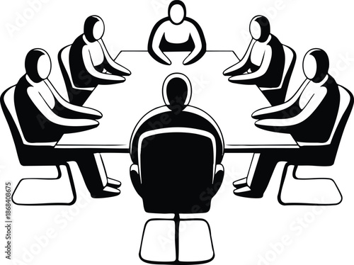 Strategic Planning and Collaboration, Strategic Planning and Collaboration, vector, illustration, silhouette