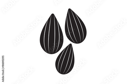 Almond nut icon, almond line icon nut, tasty almond nut icon.