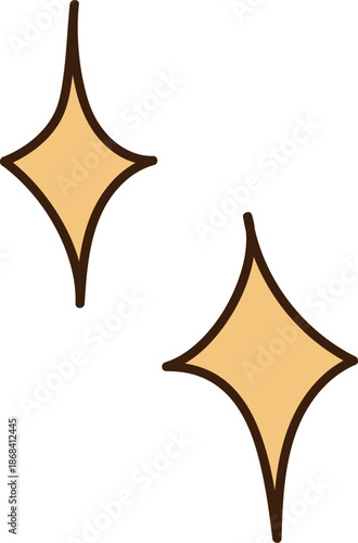 Sparkle Twinkle Emblem Lineart