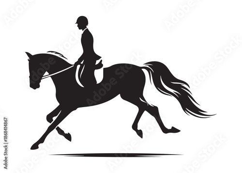 equestrian logo silhouette vector, horse equestrian logo design illustration, jumping horse racing logo vector silhouette, jumping horseman logo vector silhouette on white background