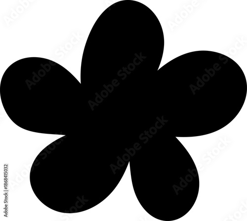 Flower Blob Silhouette Clipart