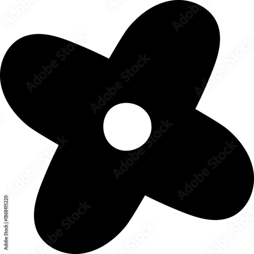 Propeller Spinner Silhouette Logo Mark