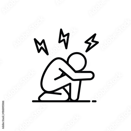 Person experiencing pain or discomfort on the ground