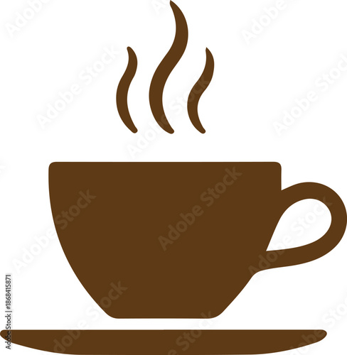 Coffee mug and tea cup vector icon . Black silhouette collection with steam and heart symbols for cafe logo, coffee shop