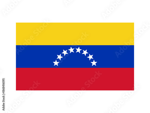 Free Download Venezuela national flag vector icon isolated on white. Official colors and 8 stars image, front view. Simple minimalist flat design. Clipart sign for Venezuelan events and news design. - GFXLoad