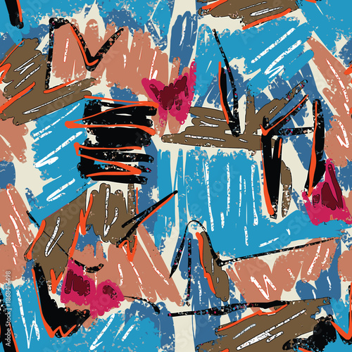 Hand drawn vector illustration Oil on canvas. colorful paint brush stroke painting, Abstract art vector illustration. Brushstrokes of paint. modern Art. Prints, wallpapers.