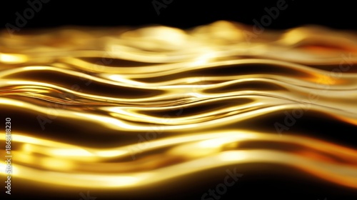 Elegant Gold Waves Creating a Luxurious and Shimmering Surface
