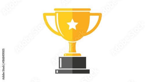 Golden Trophy with Star Emblem.