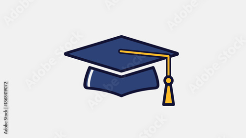 Graduation Cap Icon Vector Illustration.