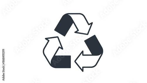 Recycling symbol illustration.