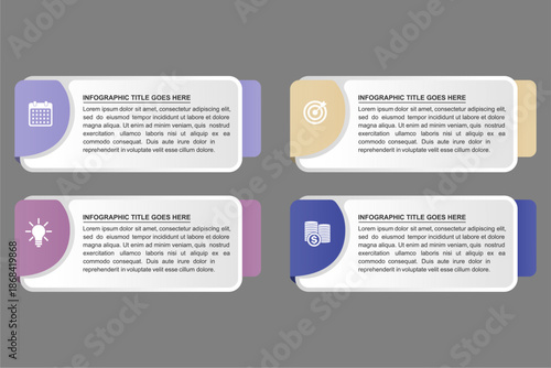 Dynamic Infographic with Calendar Icon: Visualizing Project Timelines and Event Planning. Isolated, Editable Vector EPS File.