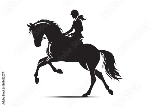 equestrian logo silhouette vector, horse equestrian logo design illustration, jumping horse racing logo vector silhouette, jumping horseman logo vector silhouette on white background
