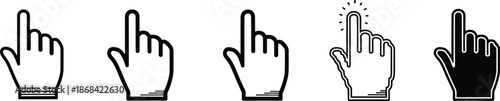 Hand Clicking Cursor Icons