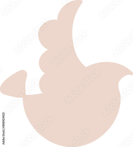 Bird Thumb Up Silhouette Scandi Doodle