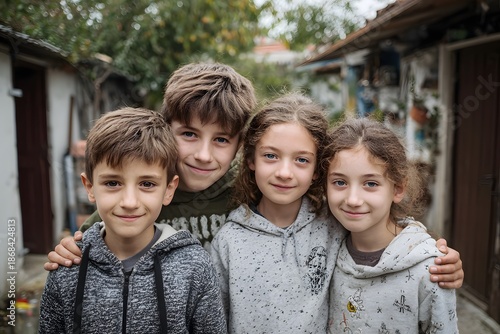 Wallpaper Mural Children friends group from Bosnia and Herzegovina, youth culture Torontodigital.ca