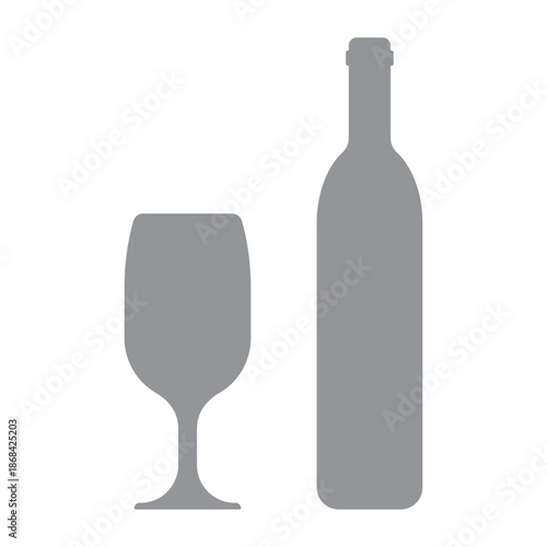 wine glass and bottle
