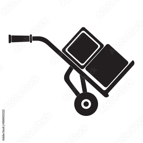 trolley with two boxes