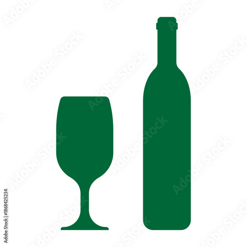 wine glass and bottle
