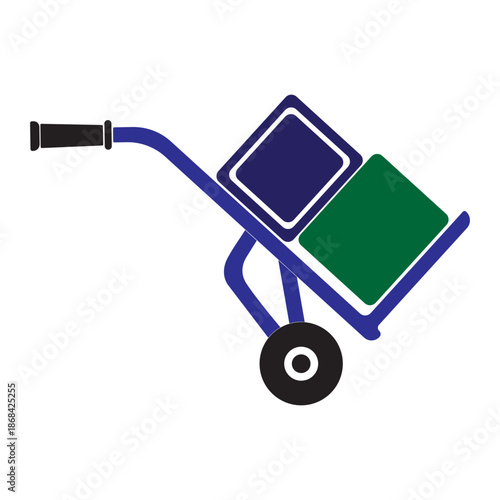 trolley with two boxes