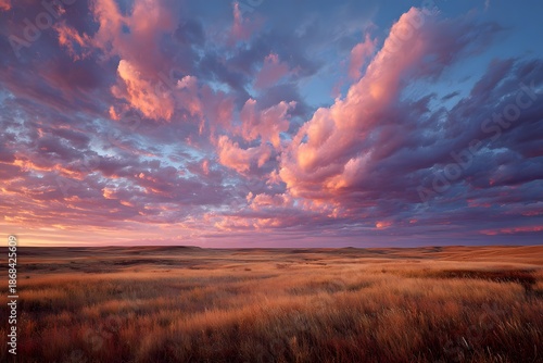 Wallpaper Mural Sunset over the kansas great plains, rural america Torontodigital.ca
