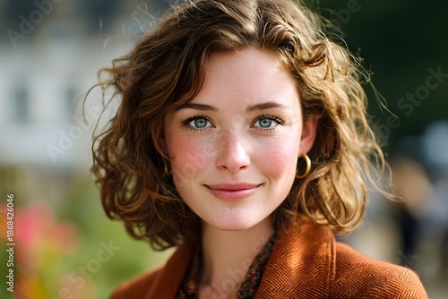 Wallpaper Mural Young british woman outdoor lifestyle portrait, modern woman Torontodigital.ca