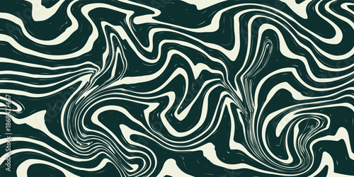 Groovy hippie 70s backgrounds. Waves, swirl, twirl pattern