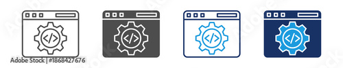 web programing icon set multiple concept